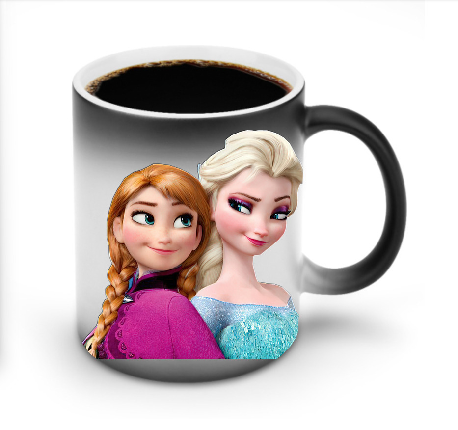 （画像用） アナと雪の女王 アンナ エルサ Frozen Anna Elsa 温度変色マグカップ