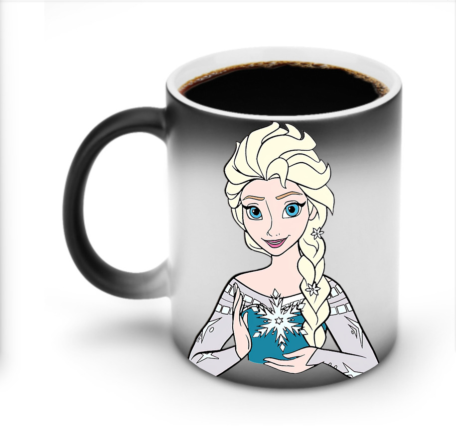 （画像用） アナと雪の女王 アンナ エルサ Frozen Anna Elsa 温度変色マグカップ