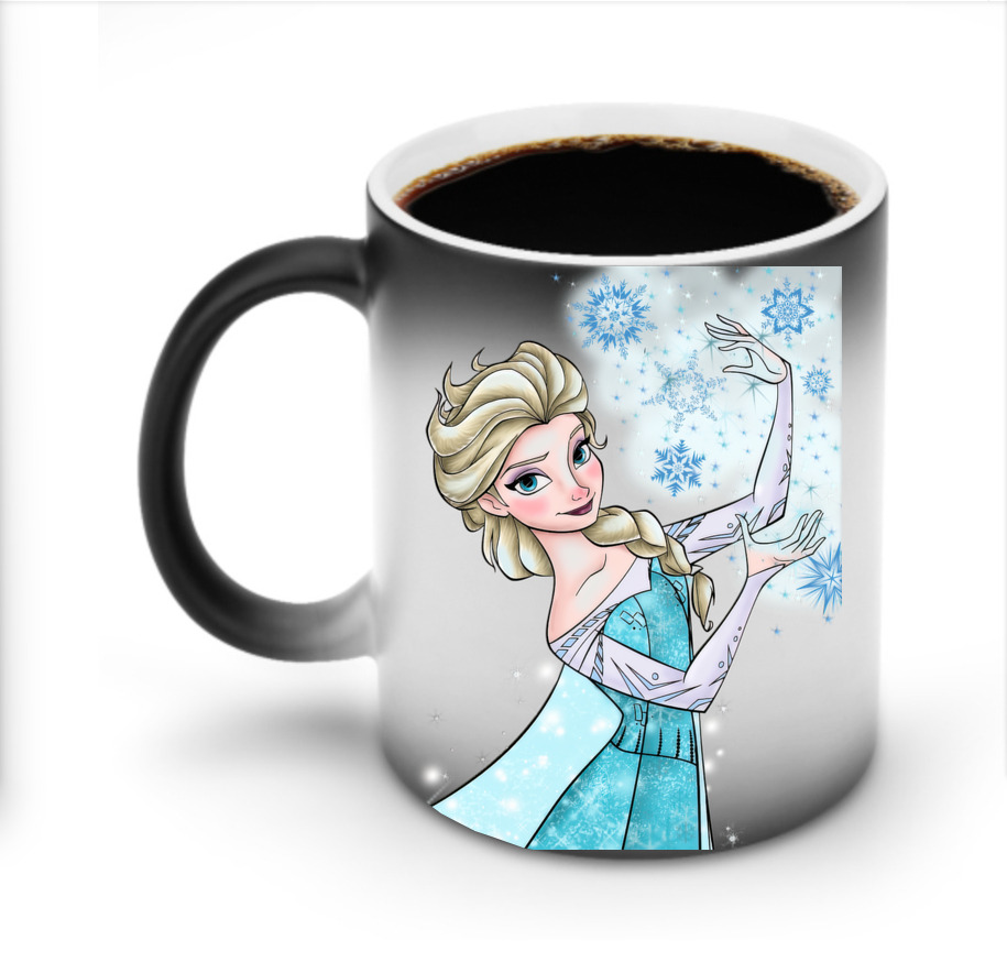 （画像用） アナと雪の女王 アンナ エルサ Frozen Anna Elsa 温度変色マグカップ