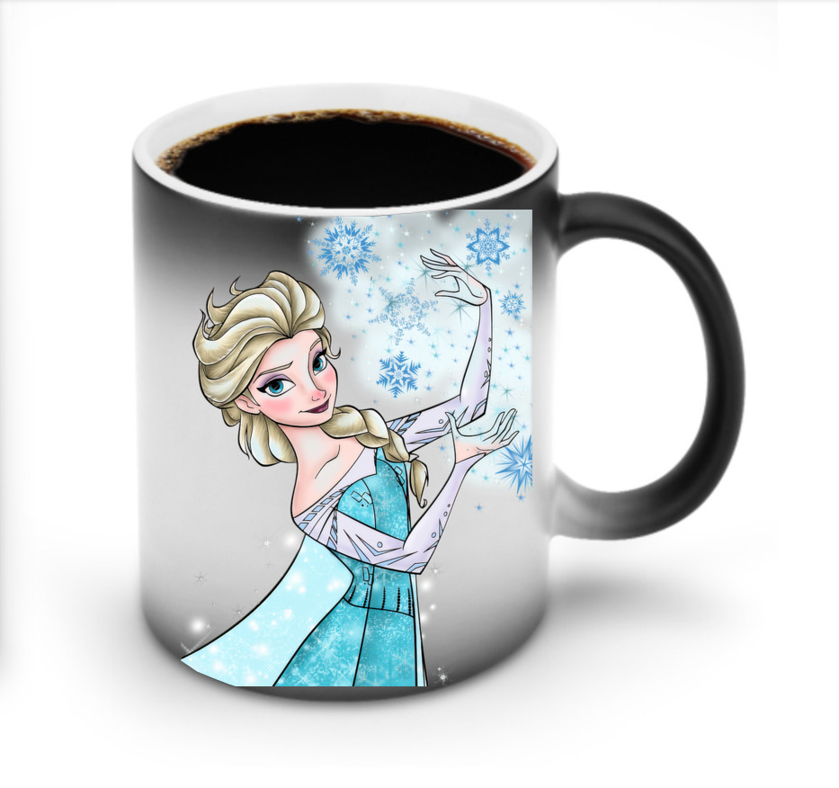 （画像用） アナと雪の女王 アンナ エルサ Frozen Anna Elsa 温度変色マグカップ