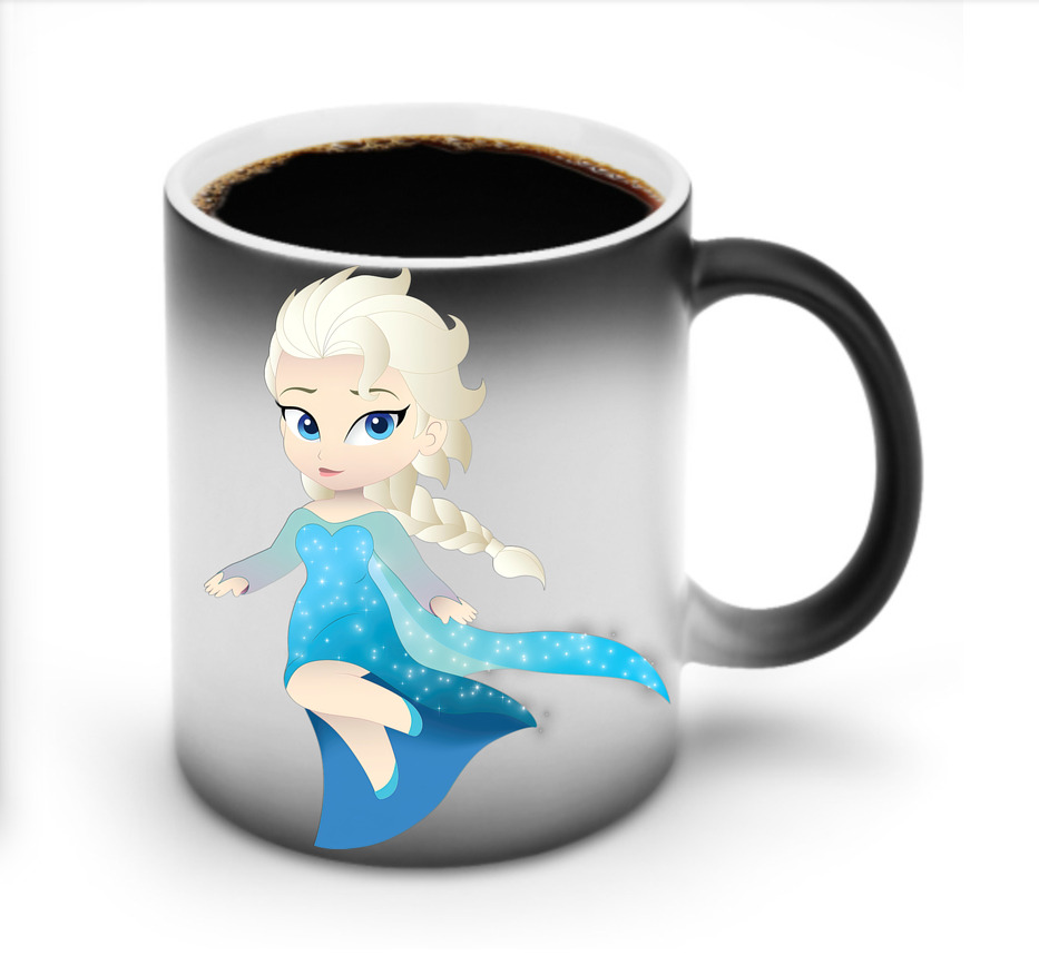 （画像用） アナと雪の女王 アンナ エルサ Frozen Anna Elsa 温度変色マグカップ