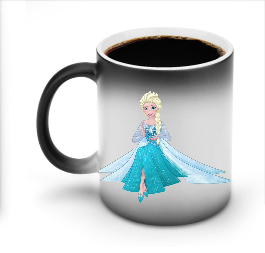 （画像用） アナと雪の女王 アンナ エルサ Frozen Anna Elsa 温度変色マグカップ