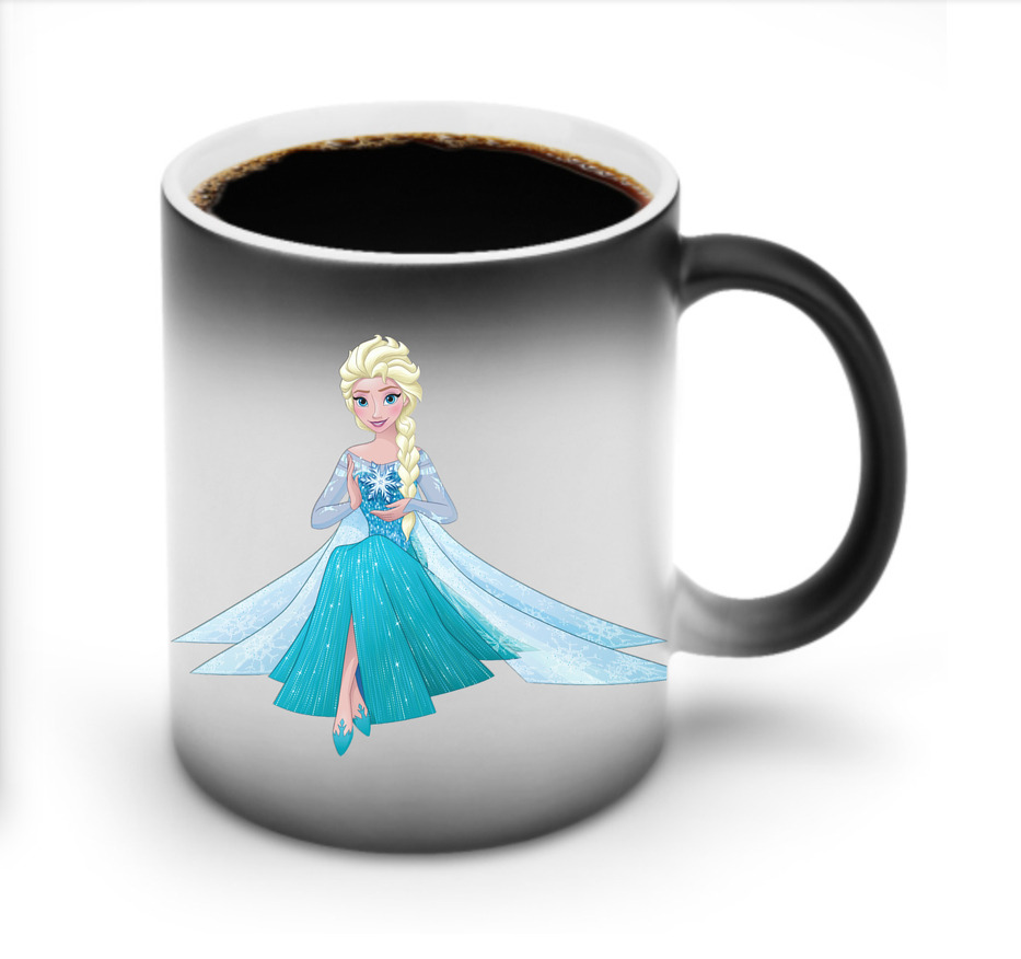 （画像用） アナと雪の女王 アンナ エルサ Frozen Anna Elsa 温度変色マグカップ
