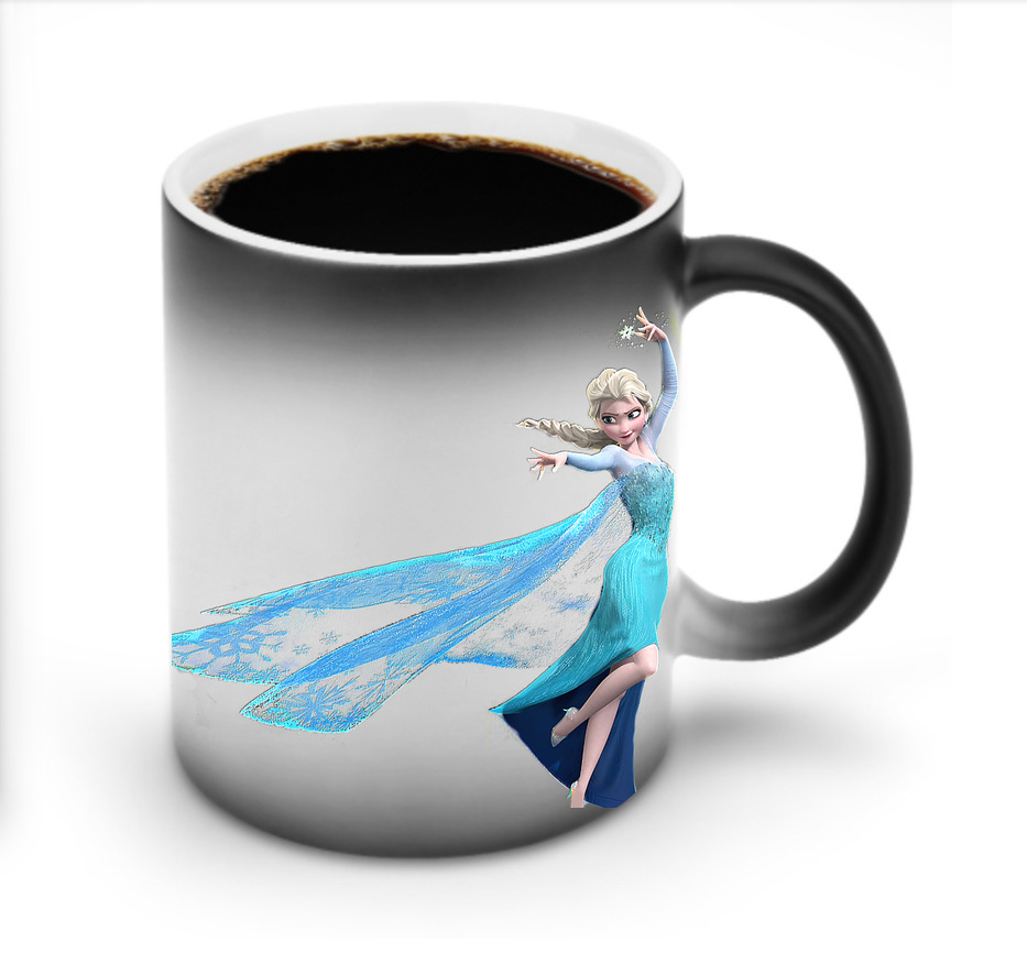 （画像用） アナと雪の女王 アンナ エルサ Frozen Anna Elsa 温度変色マグカップ