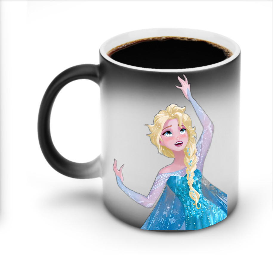 （画像用） アナと雪の女王 アンナ エルサ Frozen Anna Elsa 温度変色マグカップ