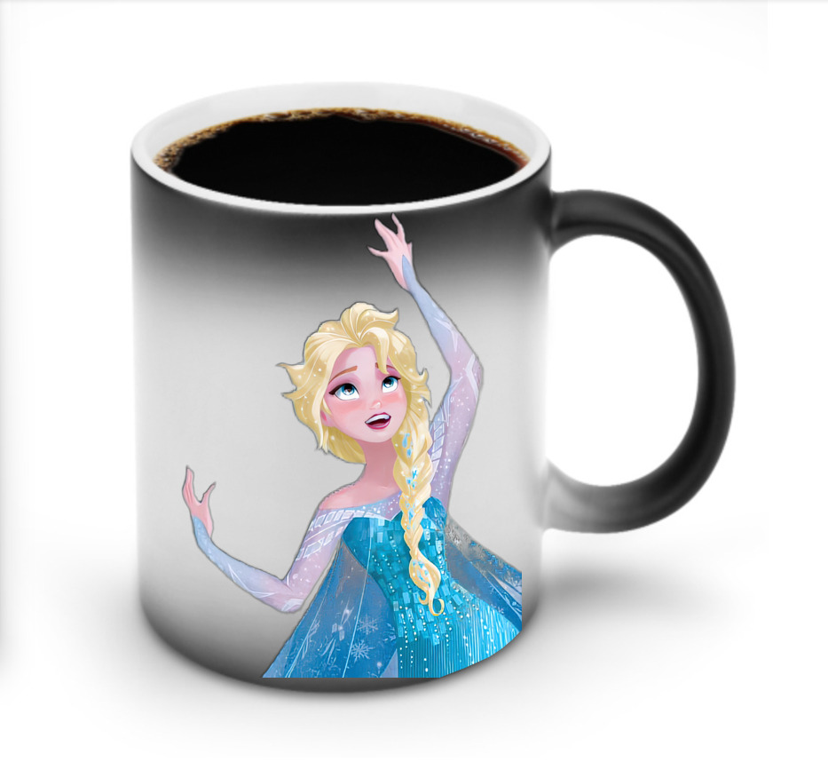 （画像用） アナと雪の女王 アンナ エルサ Frozen Anna Elsa 温度変色マグカップ
