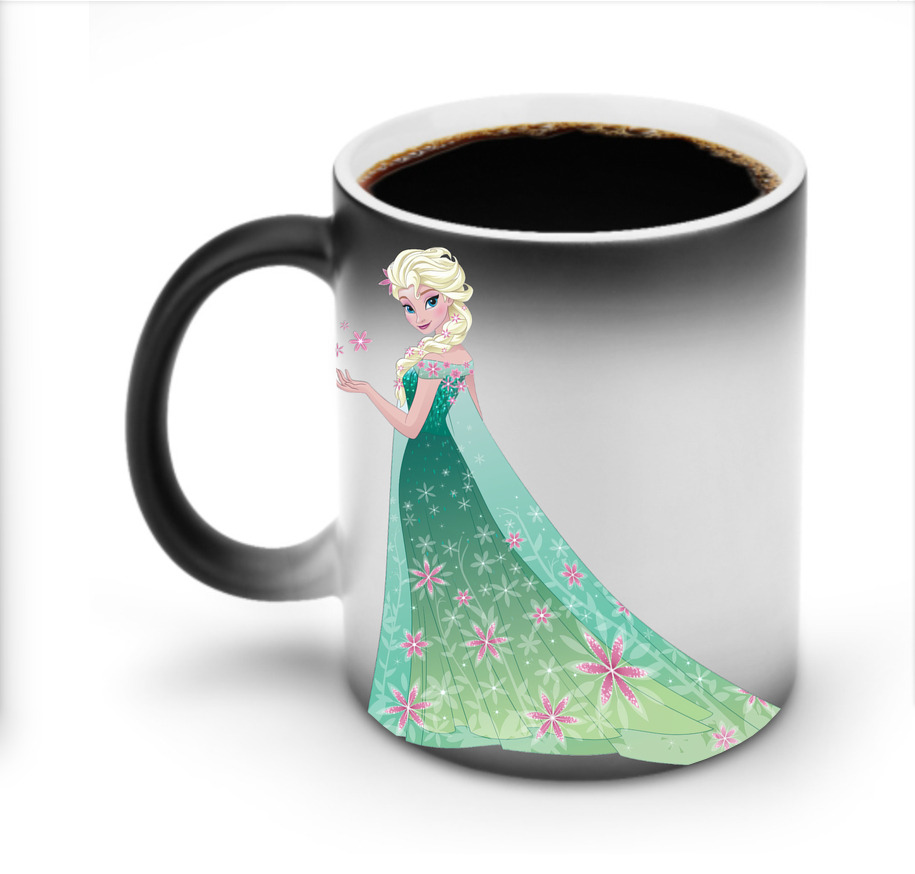 （画像用） アナと雪の女王 アンナ エルサ Frozen Anna Elsa 温度変色マグカップ