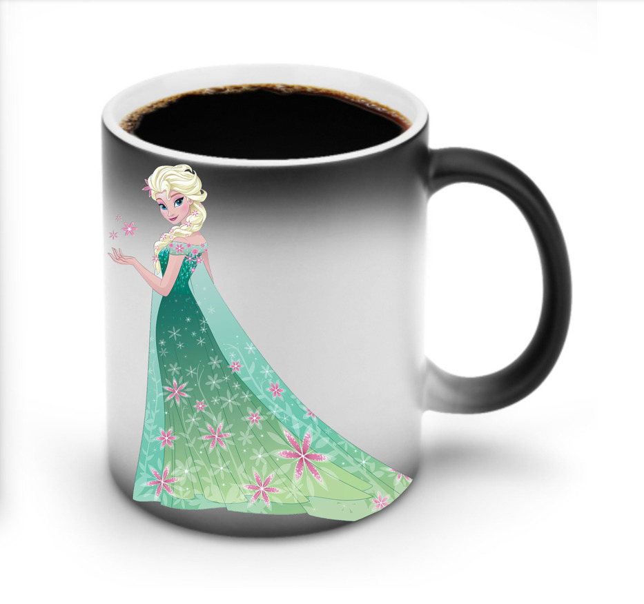 （画像用） アナと雪の女王 アンナ エルサ Frozen Anna Elsa 温度変色マグカップ