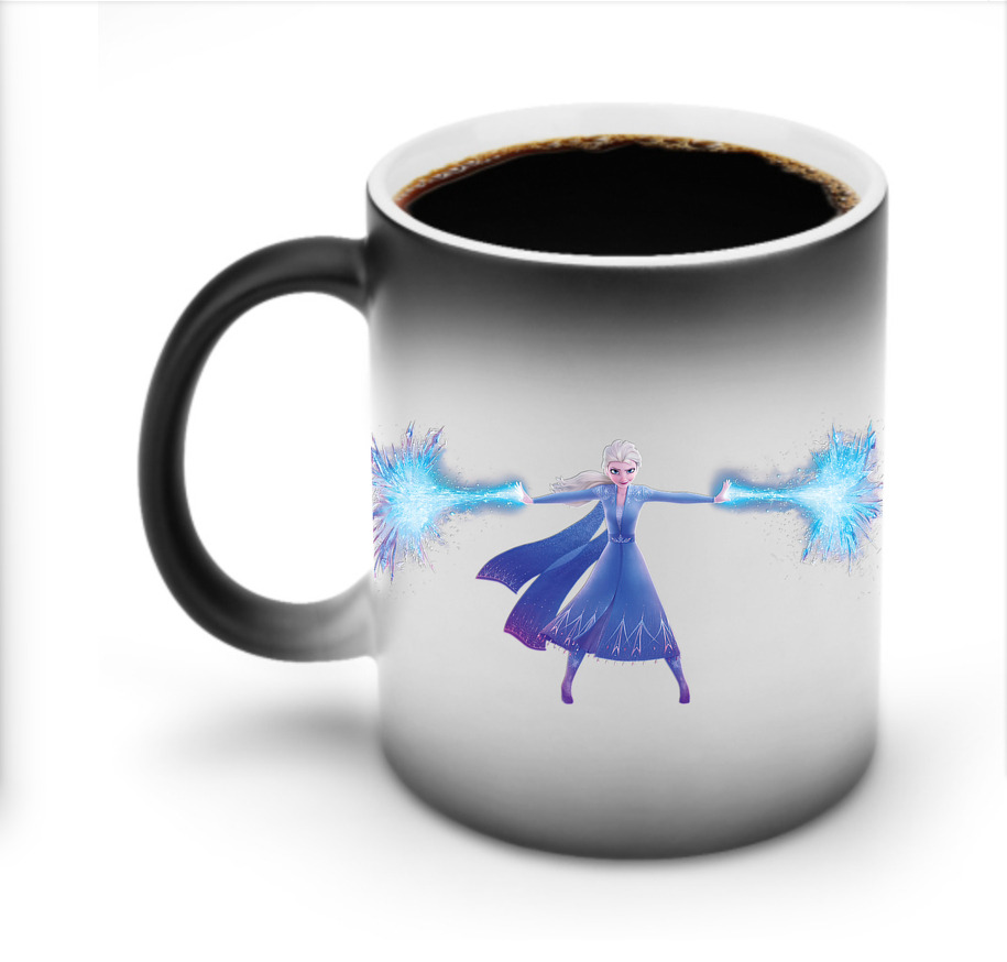 （画像用） アナと雪の女王 アンナ エルサ Frozen Anna Elsa 温度変色マグカップ