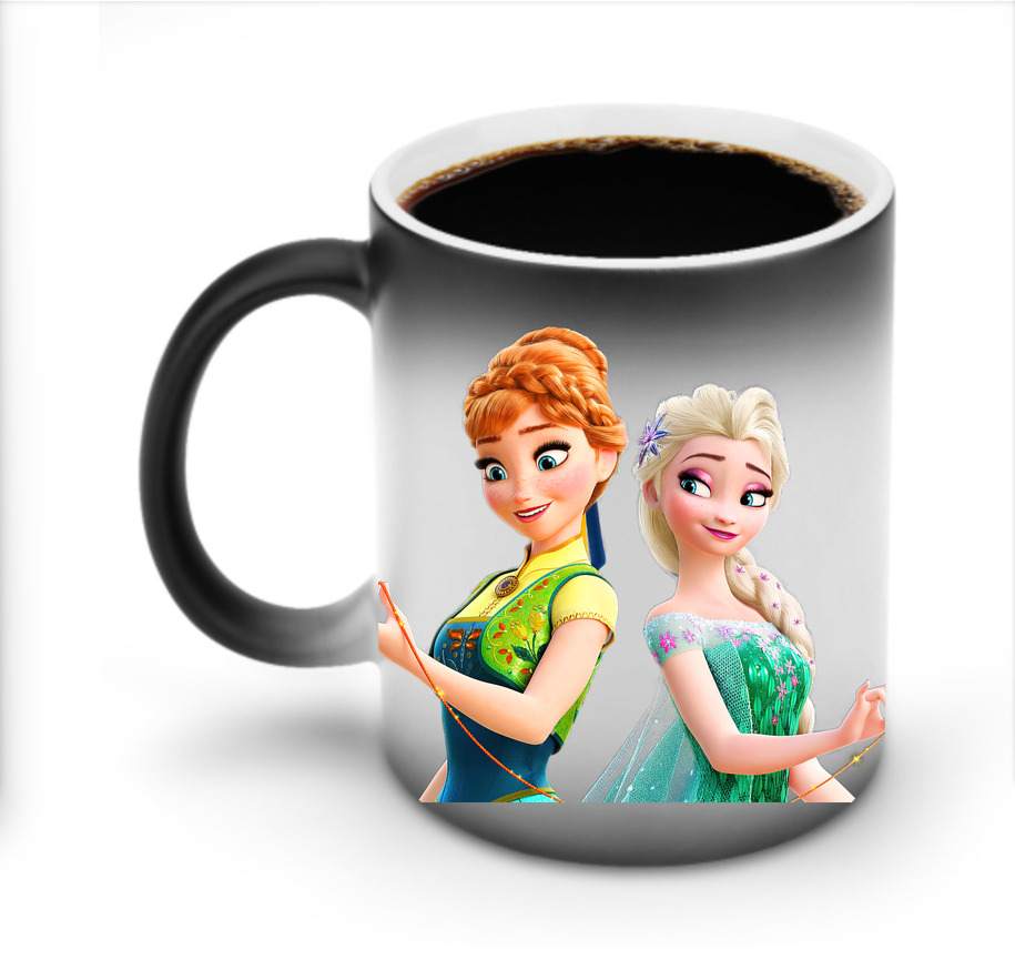 （画像用） アナと雪の女王 アンナ エルサ Frozen Anna Elsa 温度変色マグカップ