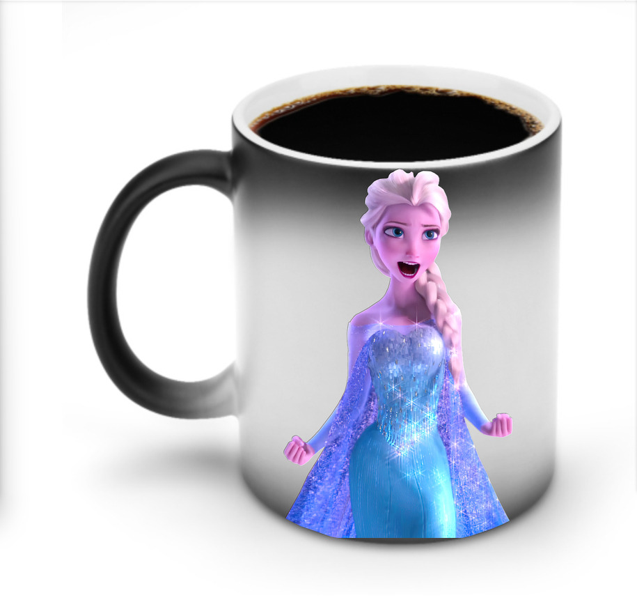 （画像用） アナと雪の女王 アンナ エルサ Frozen Anna Elsa 温度変色マグカップ