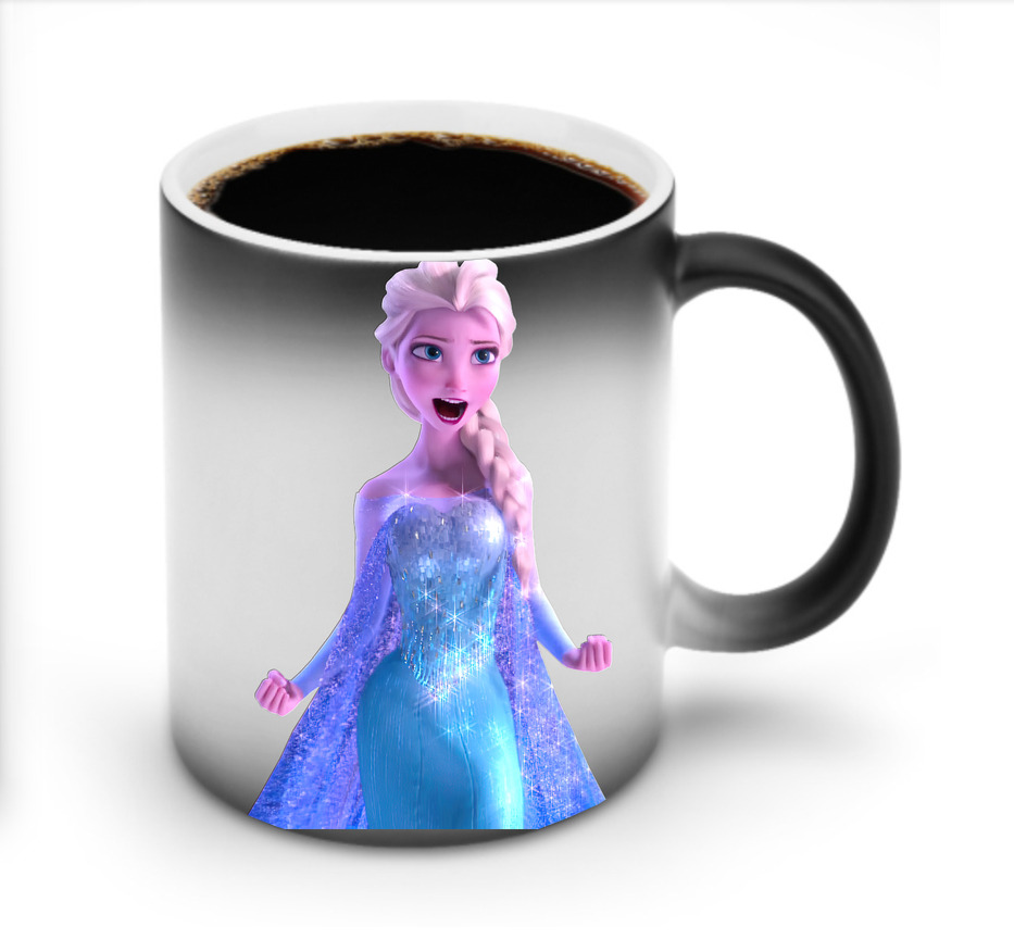 （画像用） アナと雪の女王 アンナ エルサ Frozen Anna Elsa 温度変色マグカップ
