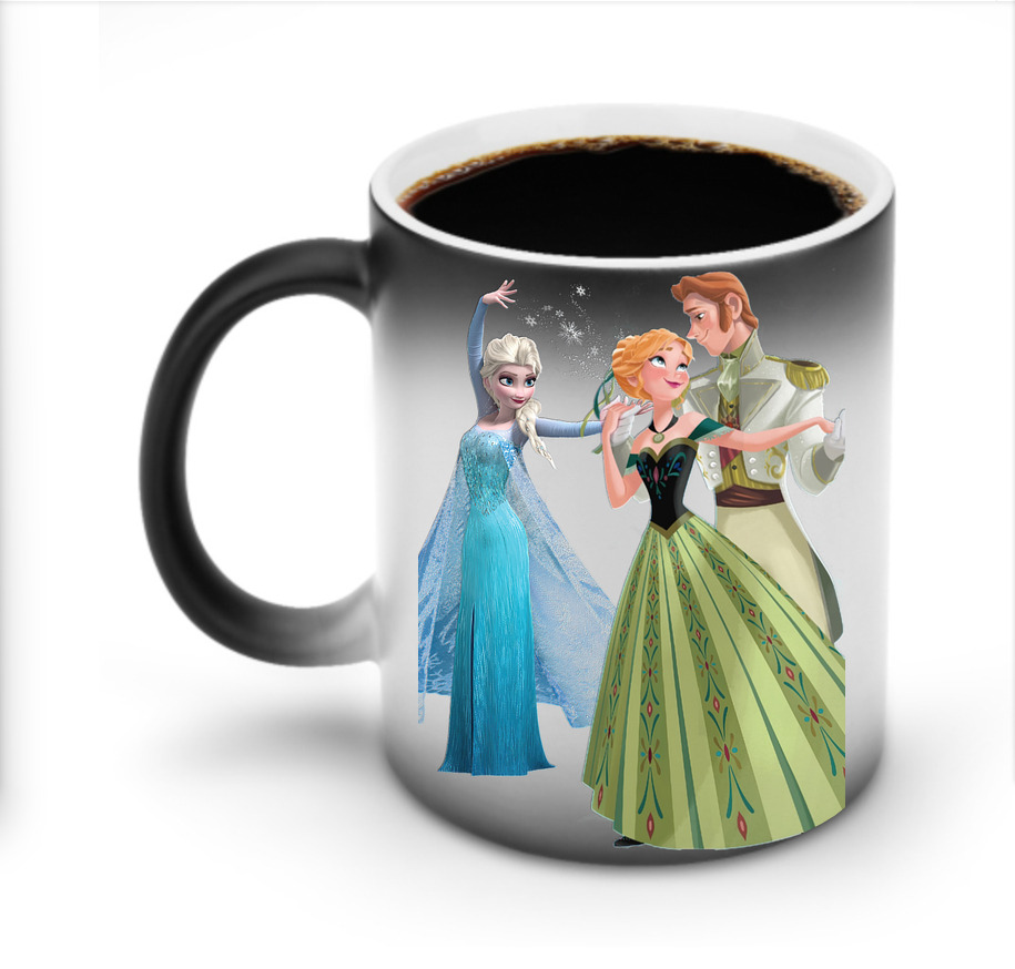 （画像用） アナと雪の女王 アンナ エルサ Frozen Anna Elsa 温度変色マグカップ