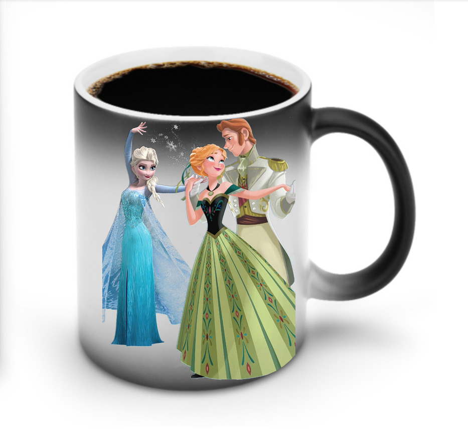 （画像用） アナと雪の女王 アンナ エルサ Frozen Anna Elsa 温度変色マグカップ
