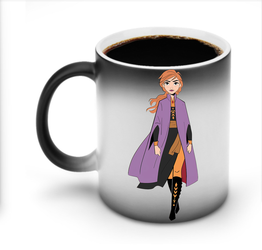 （画像用） アナと雪の女王 アンナ エルサ Frozen Anna Elsa 温度変色マグカップ