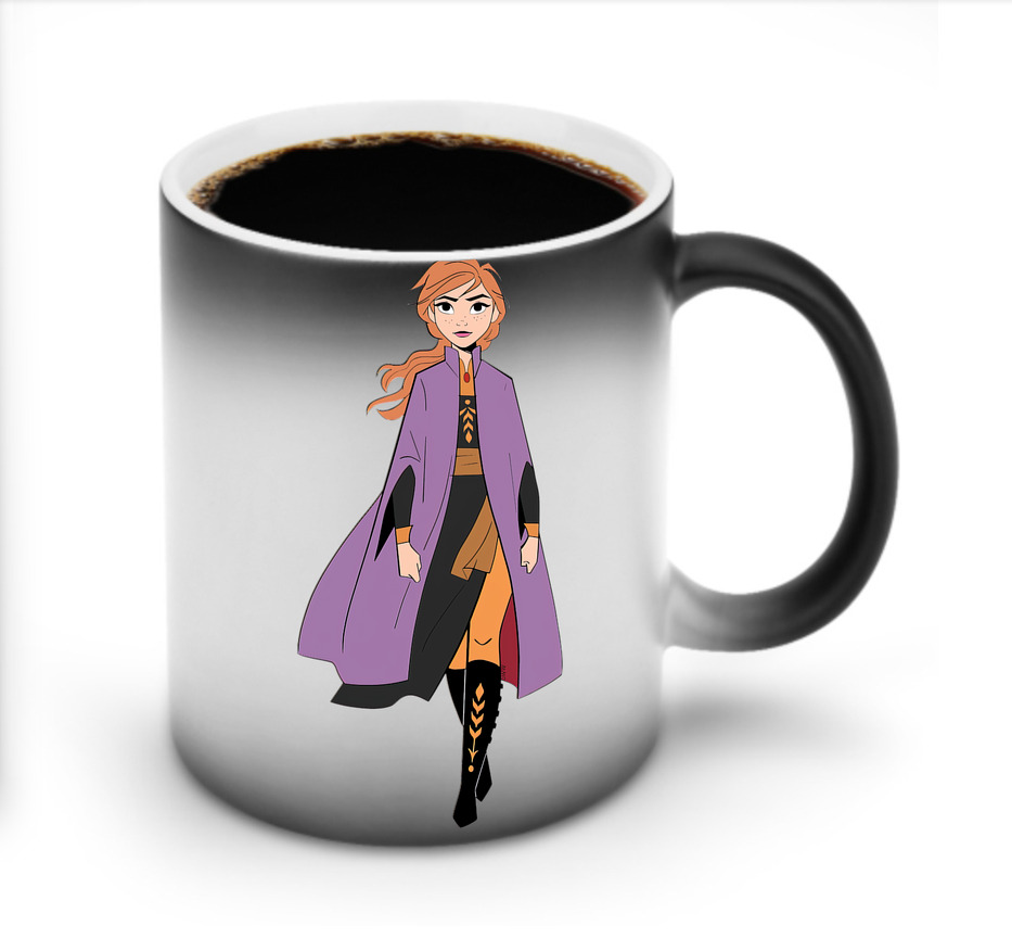 （画像用） アナと雪の女王 アンナ エルサ Frozen Anna Elsa 温度変色マグカップ