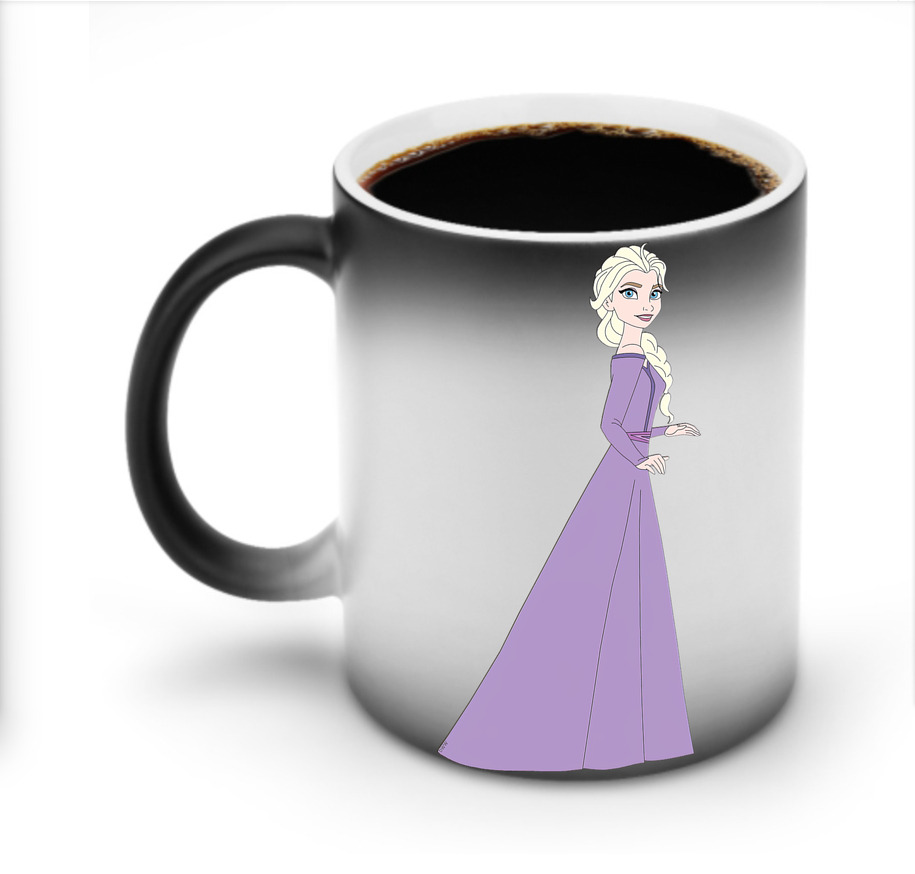 （画像用） アナと雪の女王 アンナ エルサ Frozen Anna Elsa 温度変色マグカップ