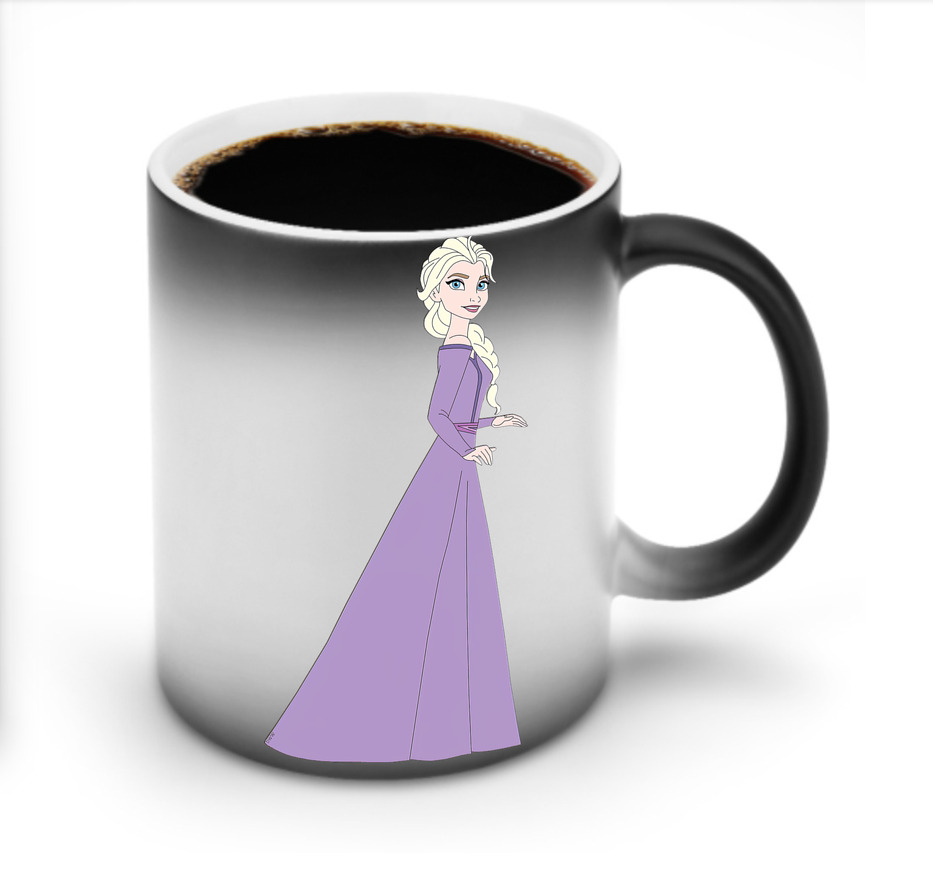（画像用） アナと雪の女王 アンナ エルサ Frozen Anna Elsa 温度変色マグカップ