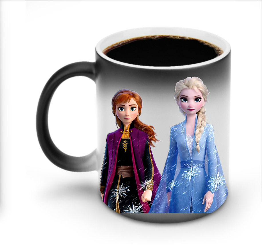 （画像用） アナと雪の女王 アンナ エルサ Frozen Anna Elsa 温度変色マグカップ