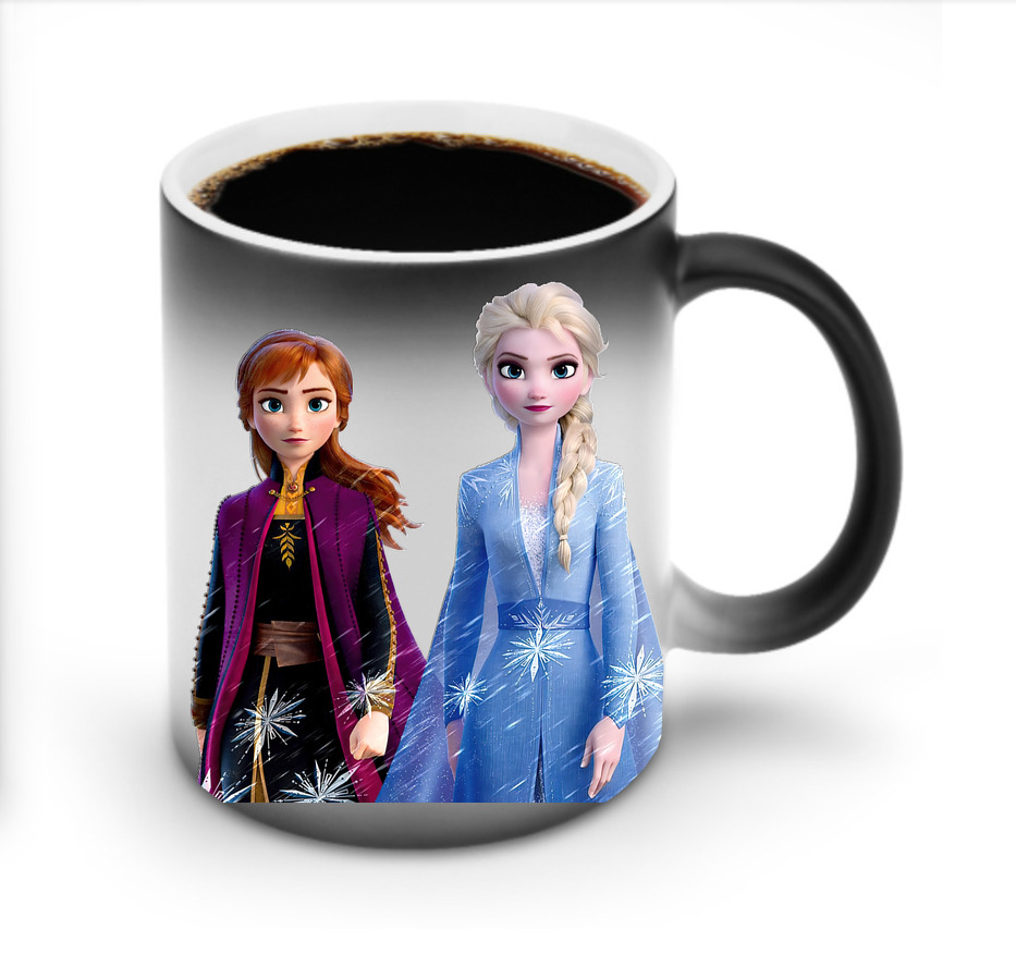 （画像用） アナと雪の女王 アンナ エルサ Frozen Anna Elsa 温度変色マグカップ
