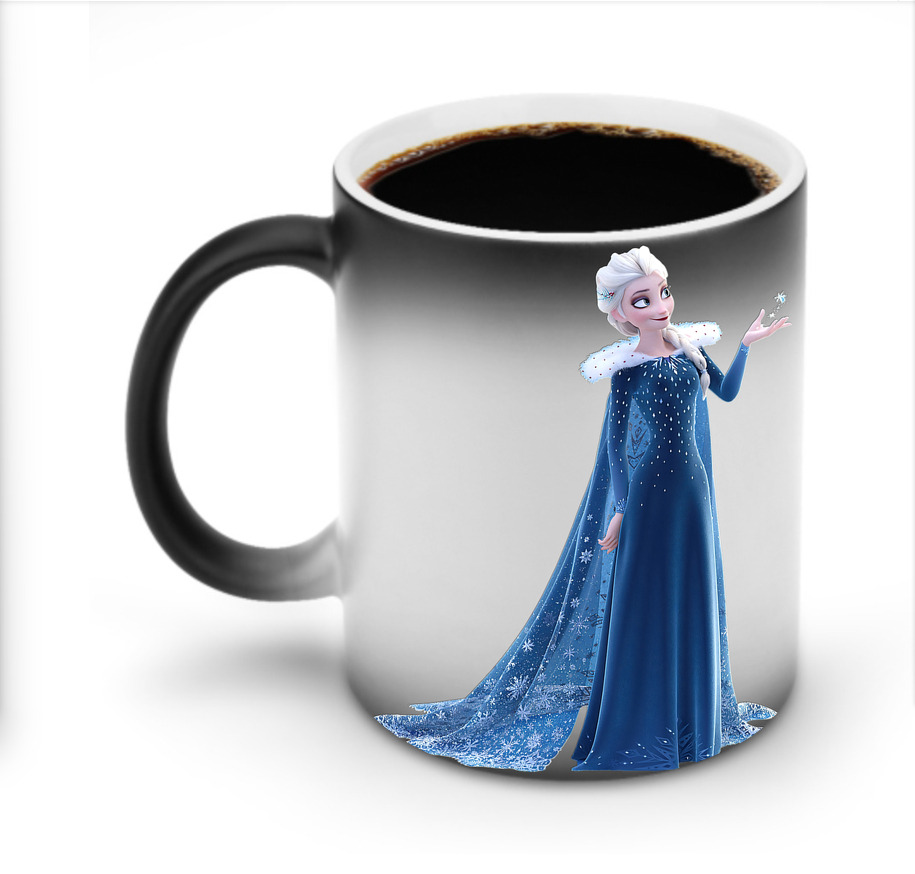 （画像用） アナと雪の女王 アンナ エルサ Frozen Anna Elsa 温度変色マグカップ