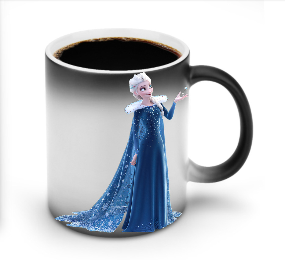 （画像用） アナと雪の女王 アンナ エルサ Frozen Anna Elsa 温度変色マグカップ