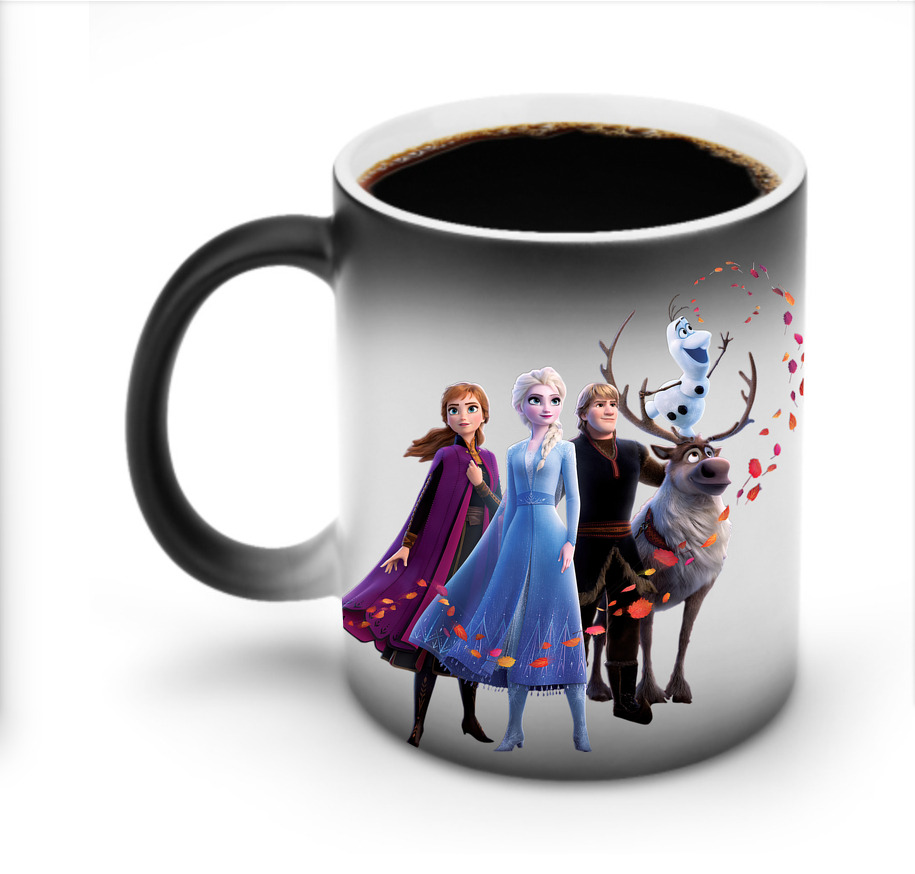 （画像用） アナと雪の女王 アンナ エルサ Frozen Anna Elsa 温度変色マグカップ