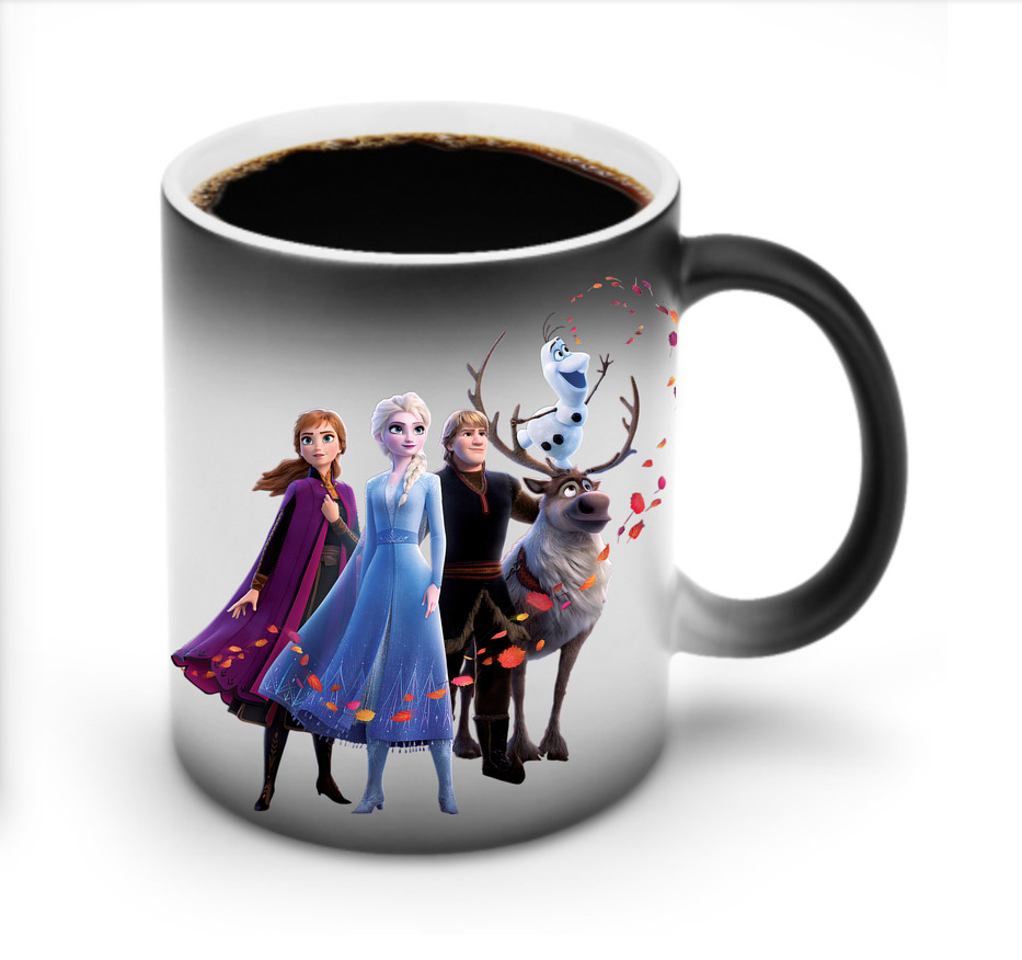 （画像用） アナと雪の女王 アンナ エルサ Frozen Anna Elsa 温度変色マグカップ