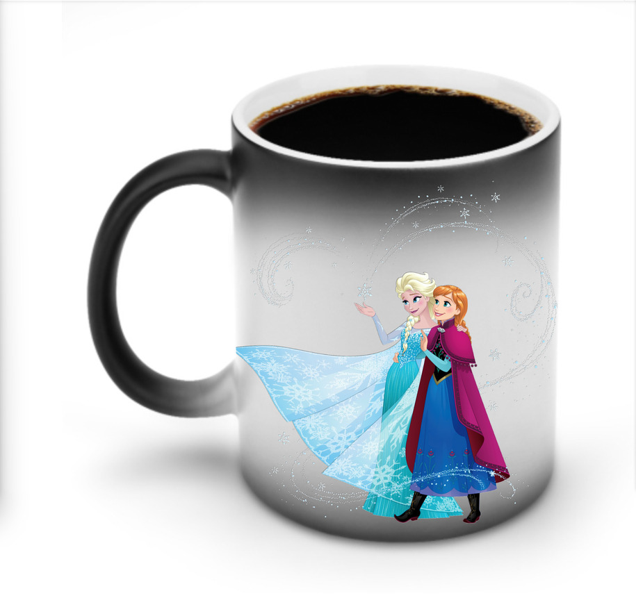 （画像用） アナと雪の女王 アンナ エルサ Frozen Anna Elsa 温度変色マグカップ