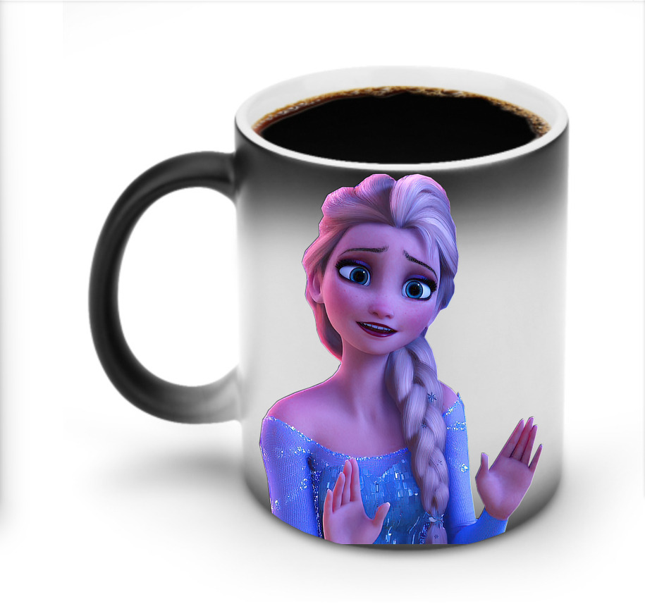 （画像用） アナと雪の女王 アンナ エルサ Frozen Anna Elsa 温度変色マグカップ