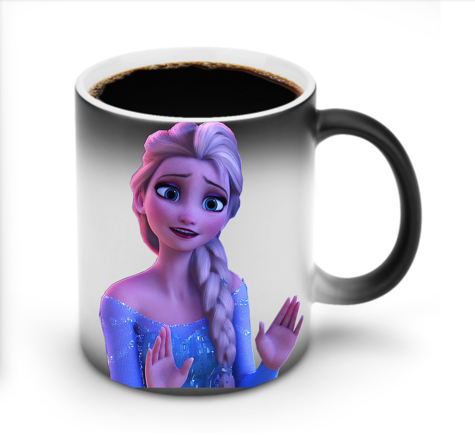 （画像用） アナと雪の女王 アンナ エルサ Frozen Anna Elsa 温度変色マグカップ