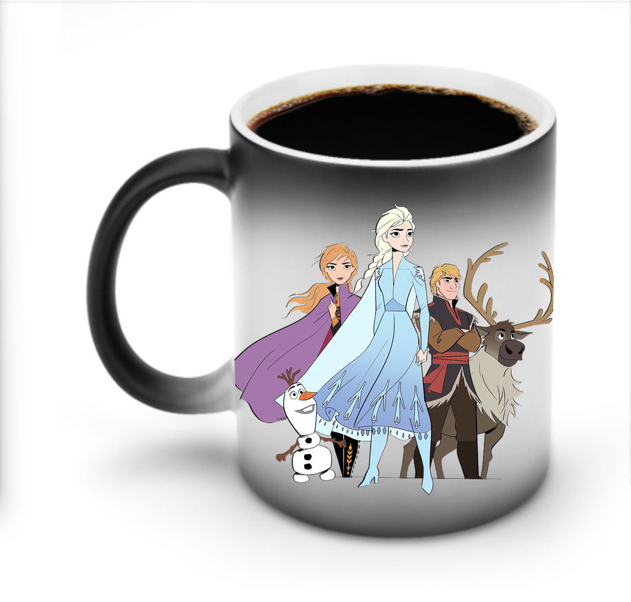 （画像用） アナと雪の女王 アンナ エルサ Frozen Anna Elsa 温度変色マグカップ