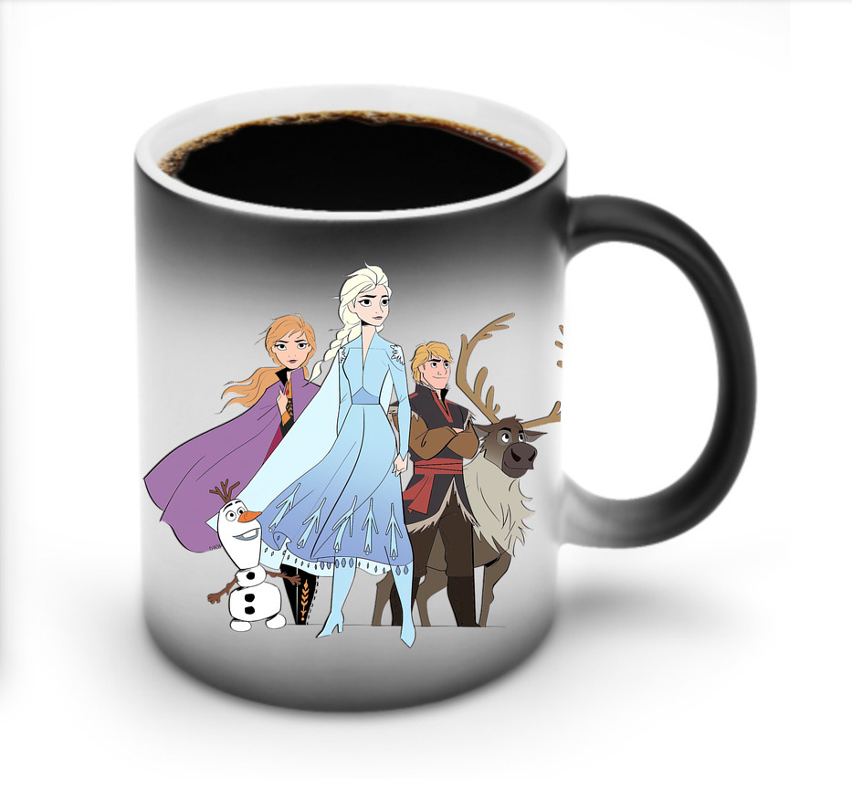 （画像用） アナと雪の女王 アンナ エルサ Frozen Anna Elsa 温度変色マグカップ