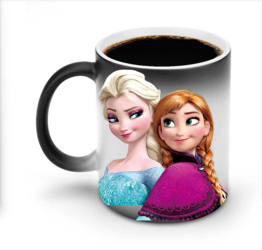 （画像用） アナと雪の女王 アンナ エルサ Frozen Anna Elsa 温度変色マグカップ