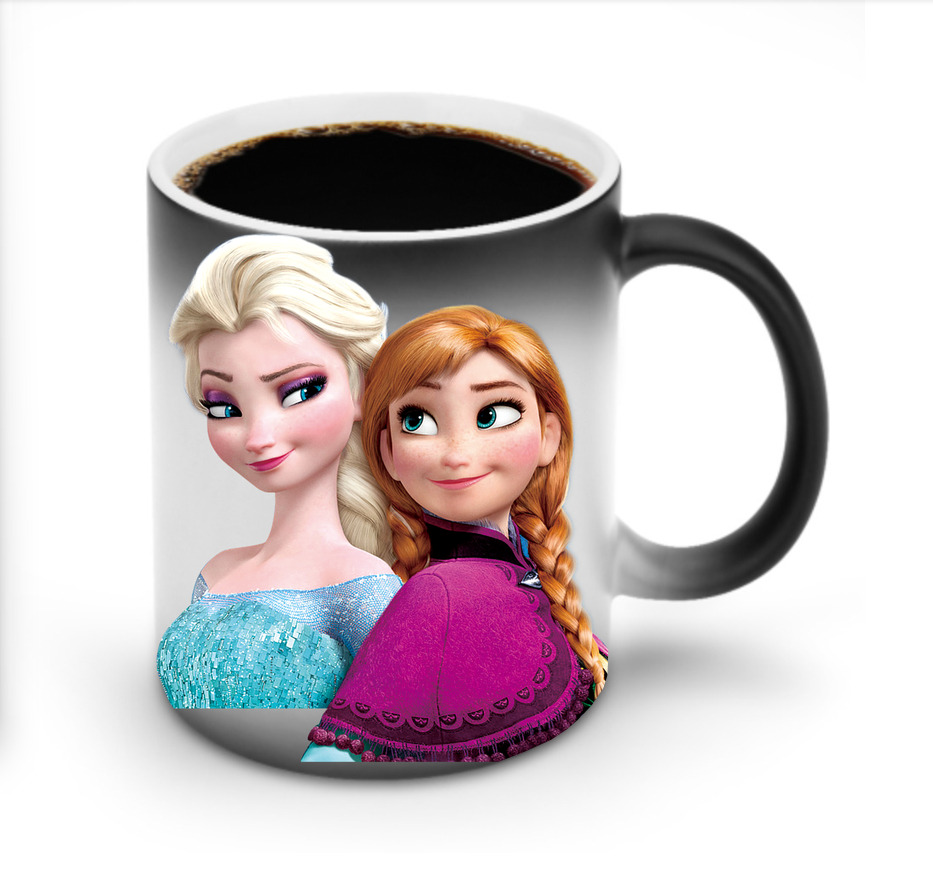 （画像用） アナと雪の女王 アンナ エルサ Frozen Anna Elsa 温度変色マグカップ
