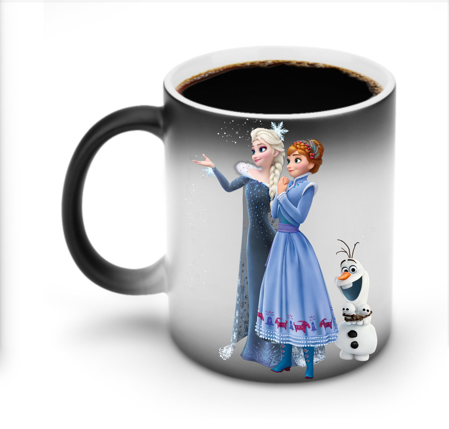 （画像用） アナと雪の女王 アンナ エルサ Frozen Anna Elsa 温度変色マグカップ