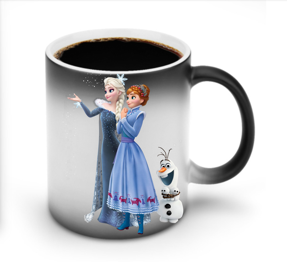 （画像用） アナと雪の女王 アンナ エルサ Frozen Anna Elsa 温度変色マグカップ