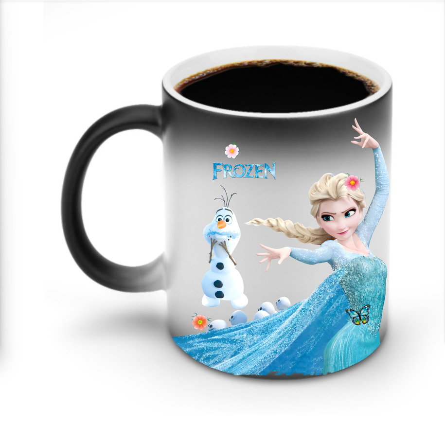 （画像用） アナと雪の女王 アンナ エルサ Frozen Anna Elsa 温度変色マグカップ