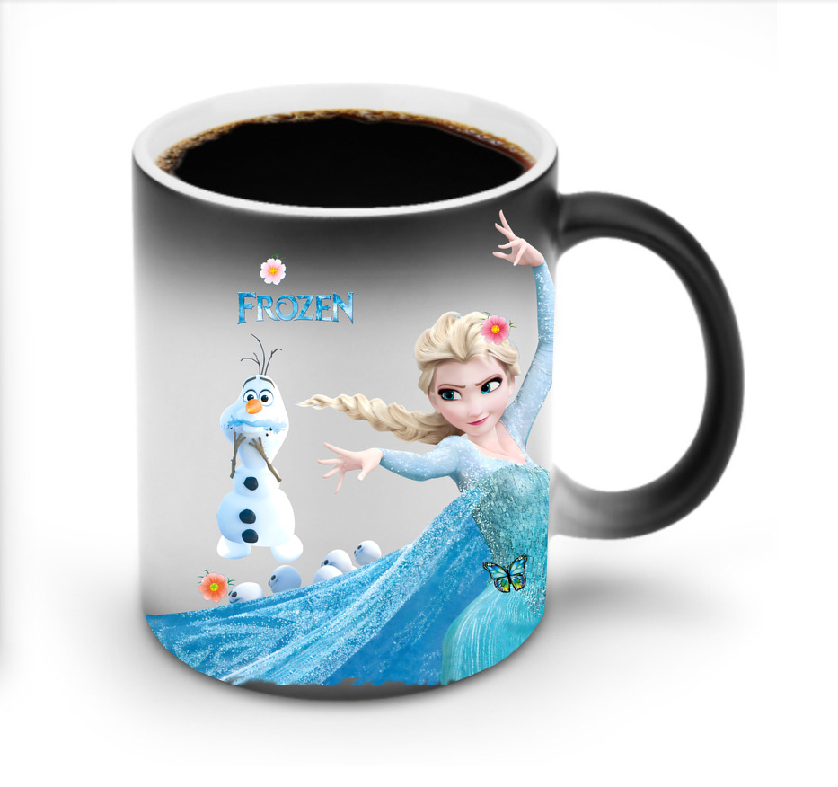 （画像用） アナと雪の女王 アンナ エルサ Frozen Anna Elsa 温度変色マグカップ