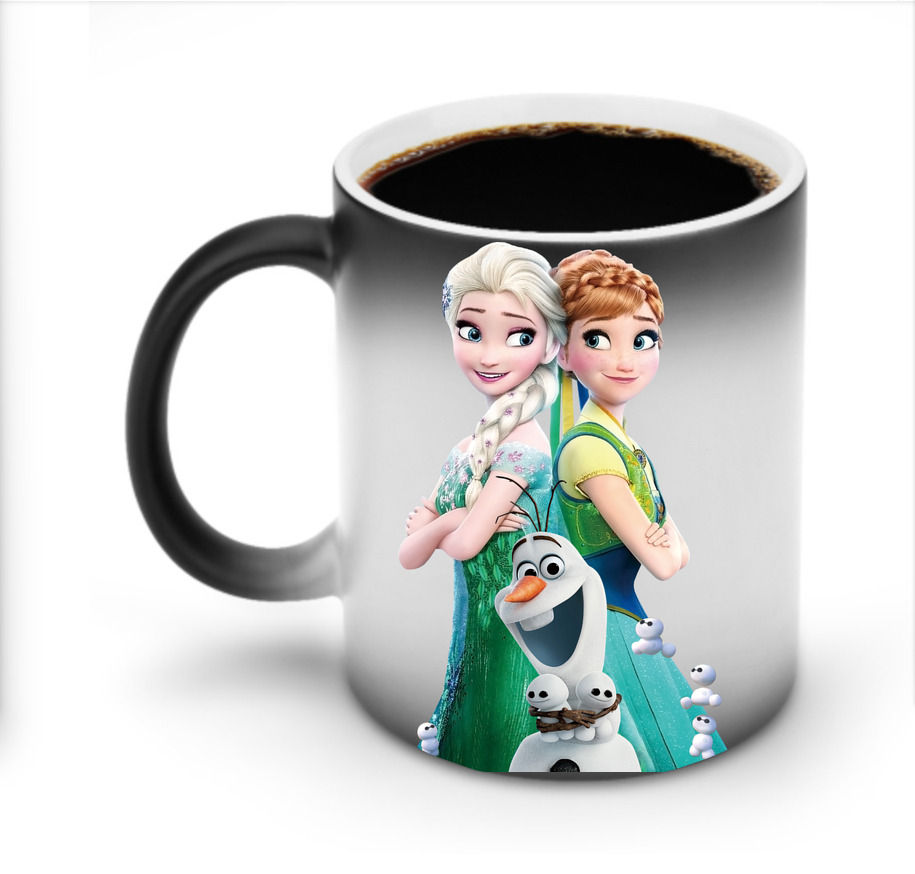 （画像用） アナと雪の女王 アンナ エルサ Frozen Anna Elsa 温度変色マグカップ