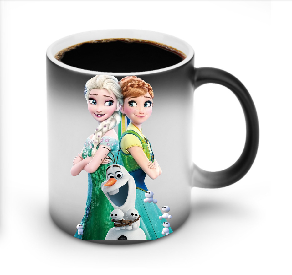 （画像用） アナと雪の女王 アンナ エルサ Frozen Anna Elsa 温度変色マグカップ