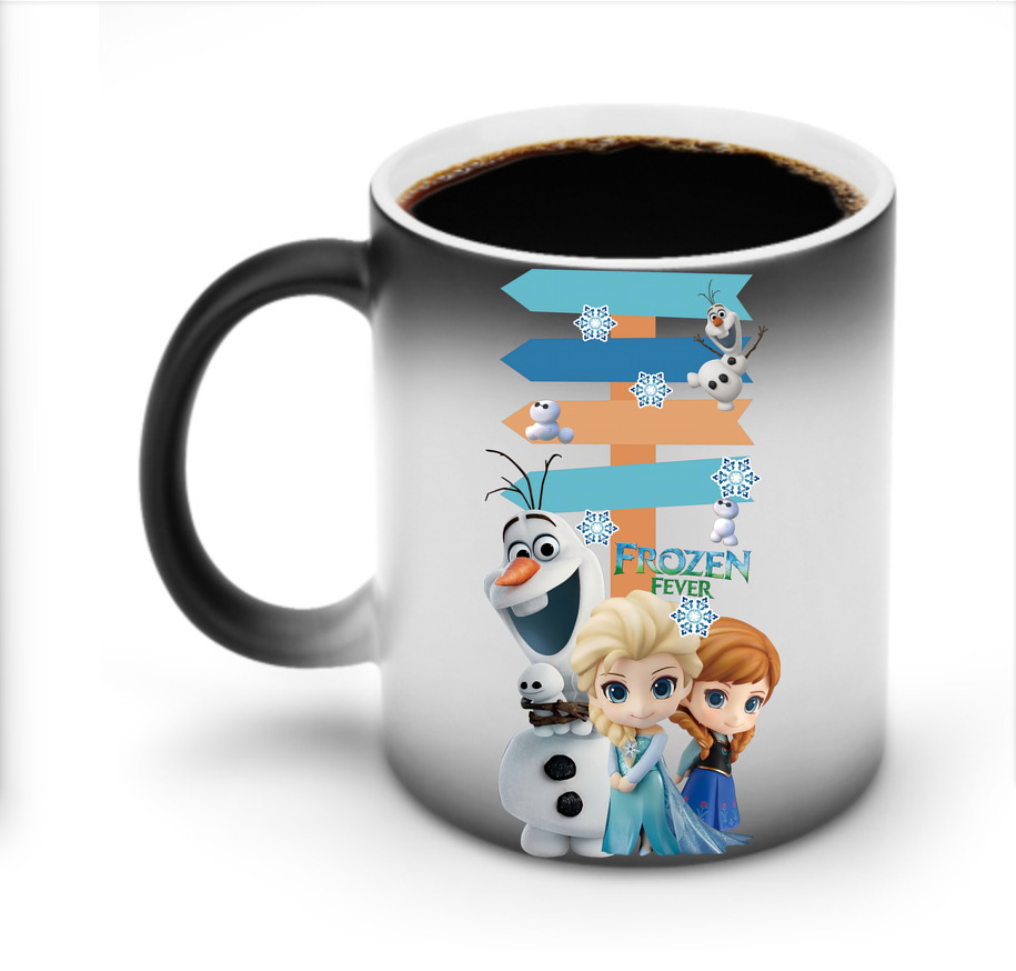 （画像用） アナと雪の女王 アンナ エルサ Frozen Anna Elsa 温度変色マグカップ