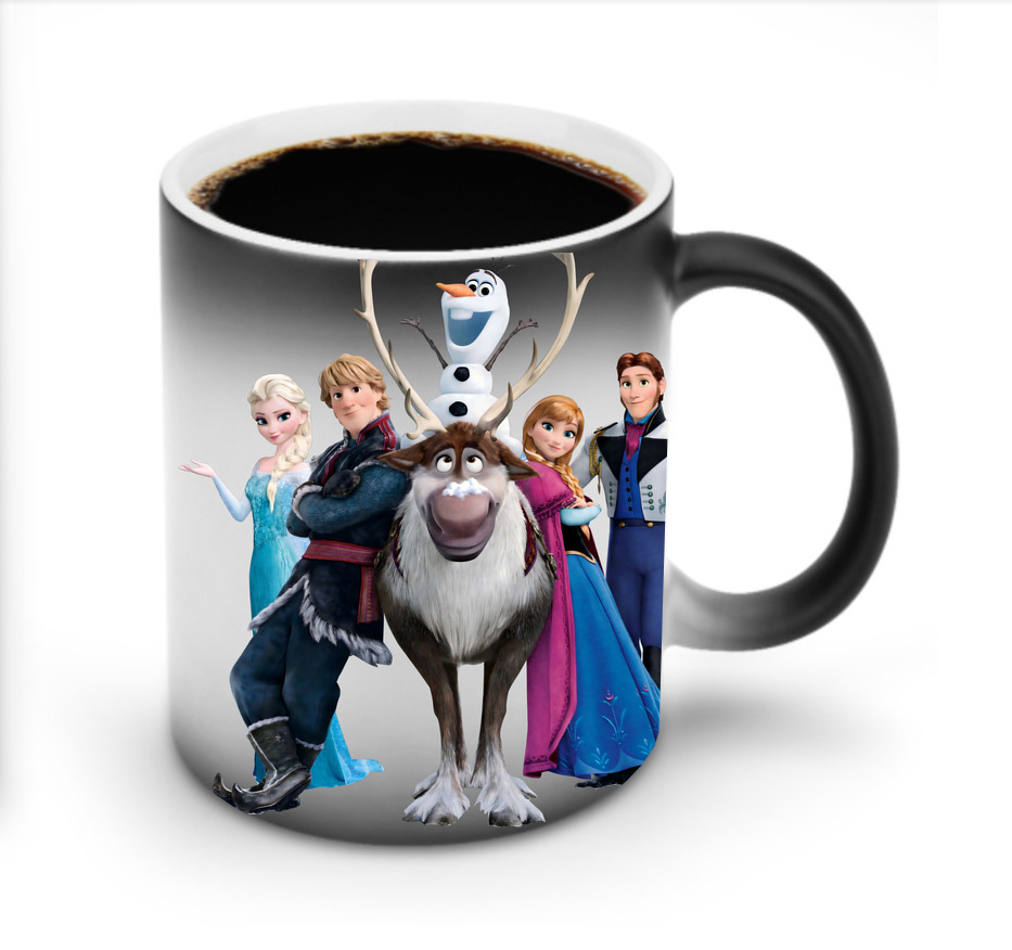 （画像用） アナと雪の女王 アンナ エルサ Frozen Anna Elsa 温度変色マグカップ