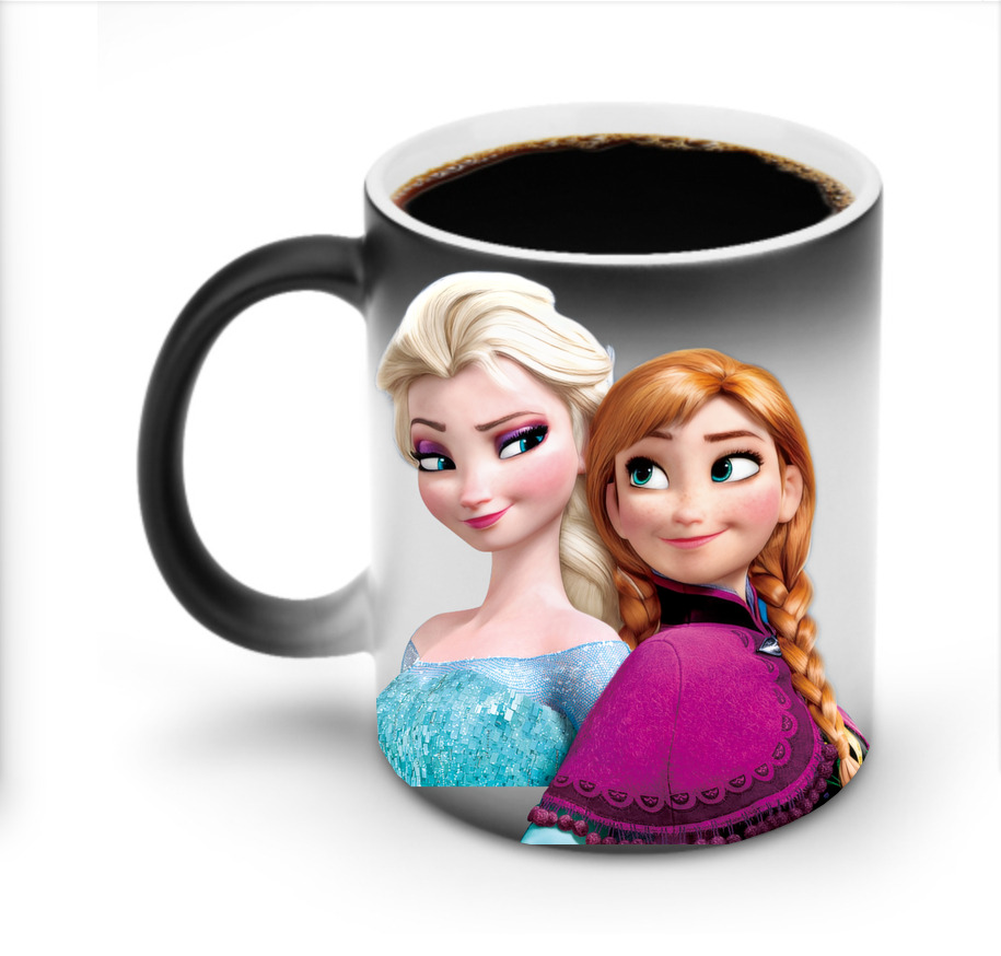 （画像用） アナと雪の女王 アンナ エルサ Frozen Anna Elsa 温度変色マグカップ
