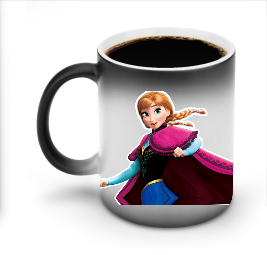 （画像用） アナと雪の女王 アンナ エルサ Frozen Anna Elsa 温度変色マグカップ