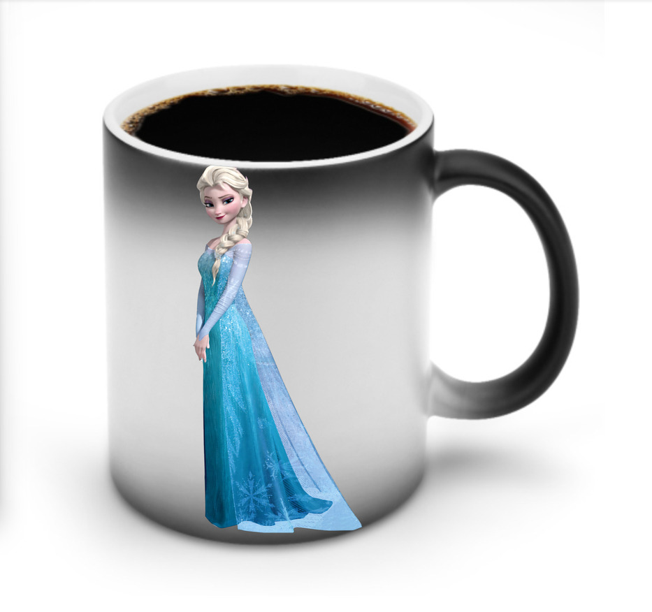（画像用） アナと雪の女王 アンナ エルサ Frozen Anna Elsa 温度変色マグカップ