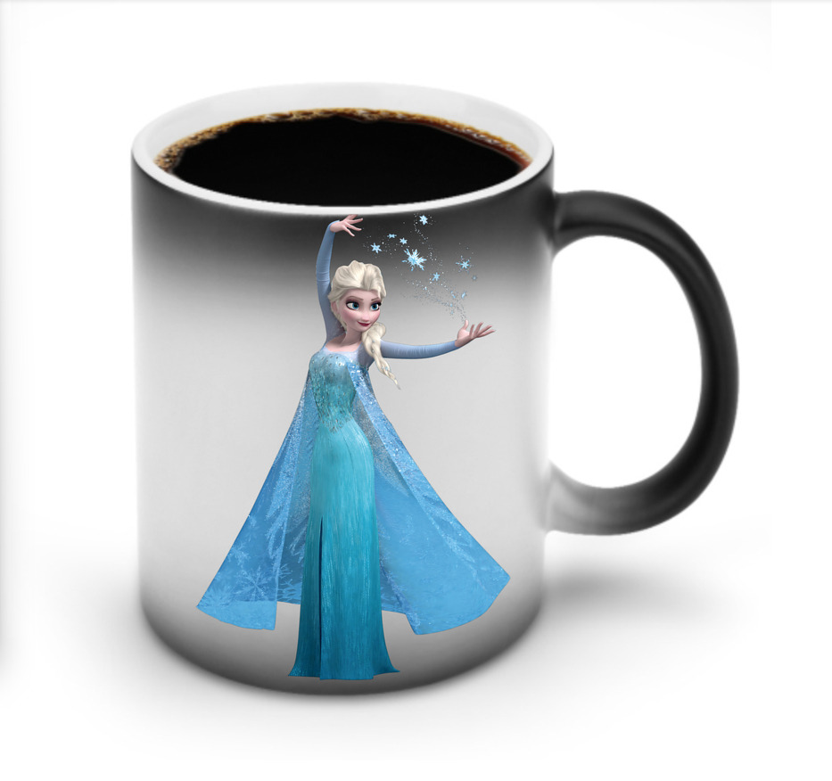 （画像用） アナと雪の女王 アンナ エルサ Frozen Anna Elsa 温度変色マグカップ