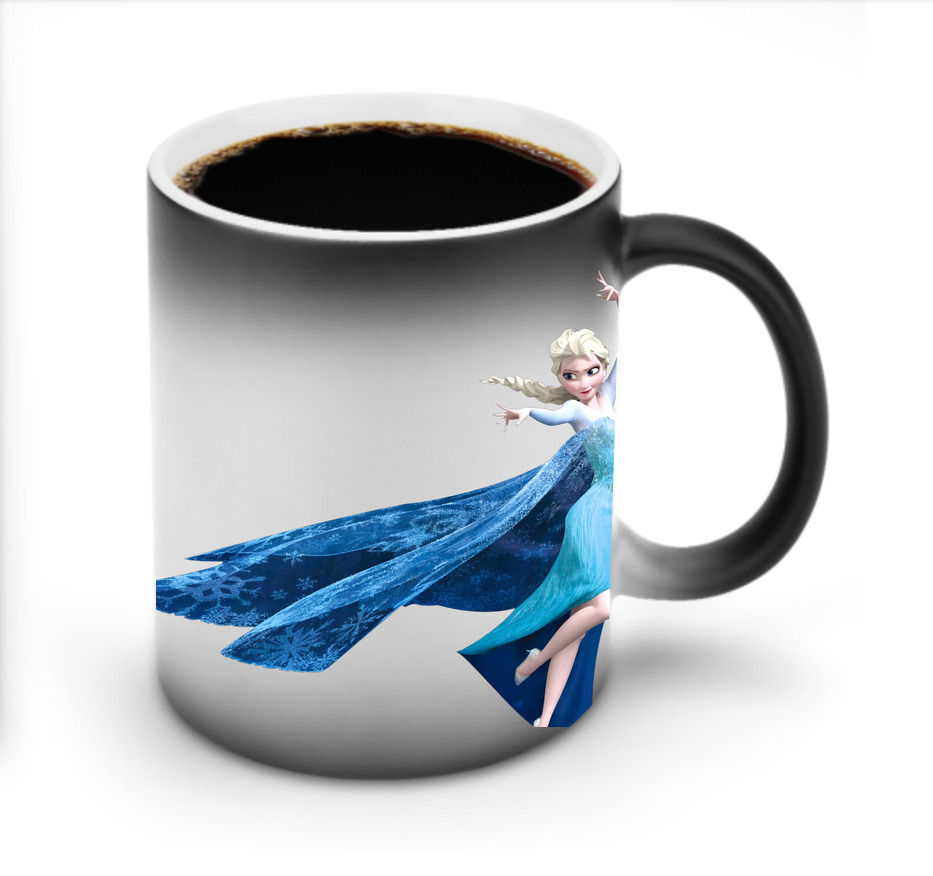 （画像用） アナと雪の女王 アンナ エルサ Frozen Anna Elsa 温度変色マグカップ