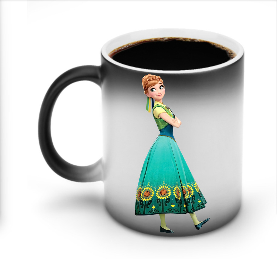 （画像用） アナと雪の女王 アンナ エルサ Frozen Anna Elsa 温度変色マグカップ