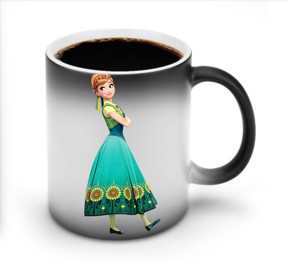 （画像用） アナと雪の女王 アンナ エルサ Frozen Anna Elsa 温度変色マグカップ